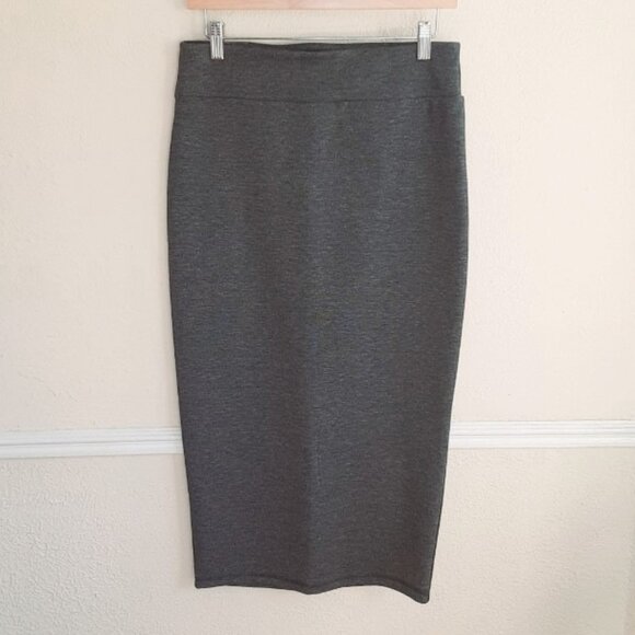 NWOT 14th & Union Midi Pencil Skirt Gray Small - Picture 3 of 7